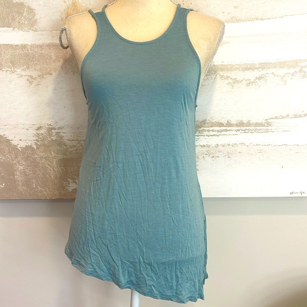 BCBGMaxazria Blue asymmetrical Tank